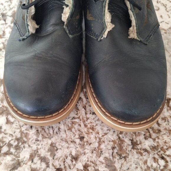 Armani Junior Winter Blue Leather Boots for Kids size 13 - Picture 5 of 9